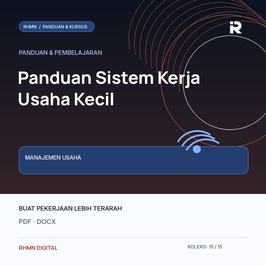 Cover Panduan Sistem Kerja Usaha Kecil